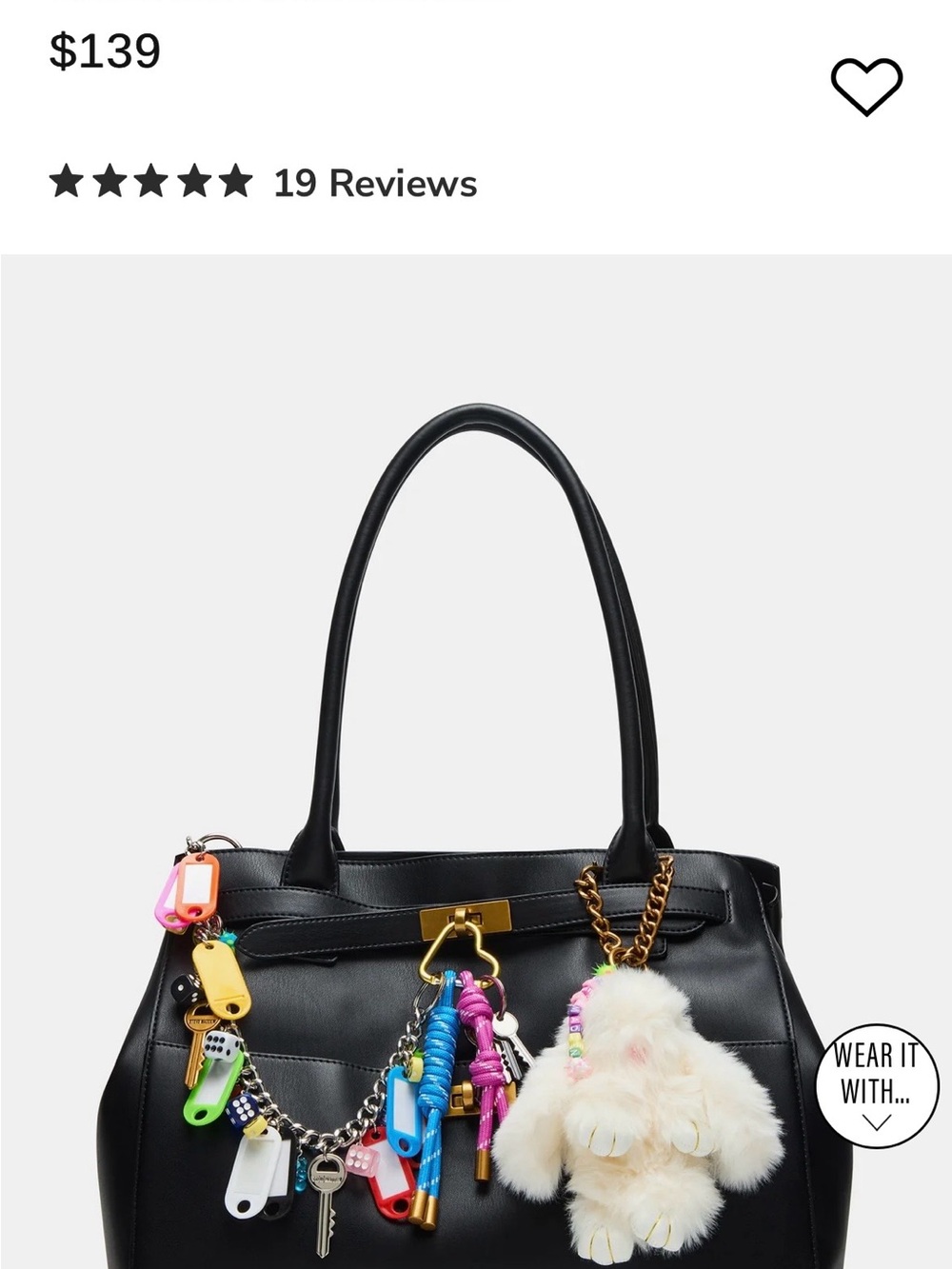 Steve Madden Tote Bag without charms